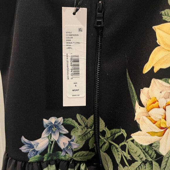 ALICE & OLIVIA "ORIANA" DROP-WASIT DRESS - Picture 13 of 15